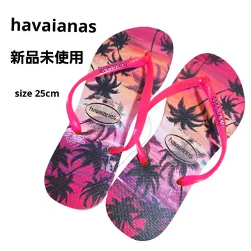 레어 하와이아나스 havaianas 비치 샌들 핑크 야자수 새상품