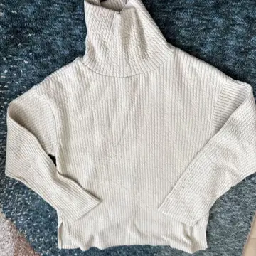 MOUSSY 아이보리 리브 니트 스웨터 FREE