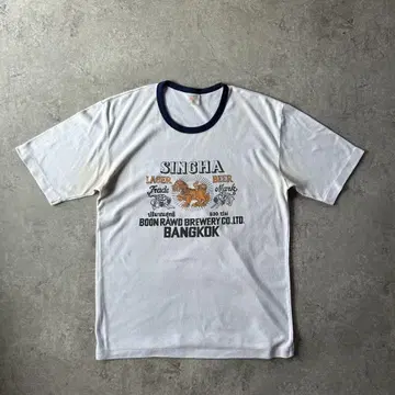 80s90s 기업 링거 티셔츠 SINGHA 싱하 XL 맥주