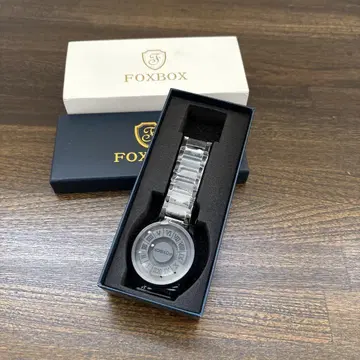 FOXBOX 블랙 쿼츠 손목시계 박스 포함