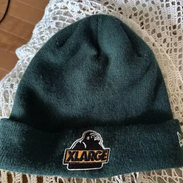 XLARGE 니트 모자 다크 그린
