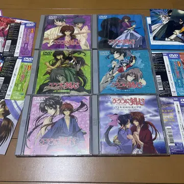 (오비 포함) 바람의 검심 메이지 검객 로망담 DVD 6장 세트