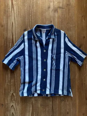60's Bamberger's 스트라이프 파일 비치 셔츠