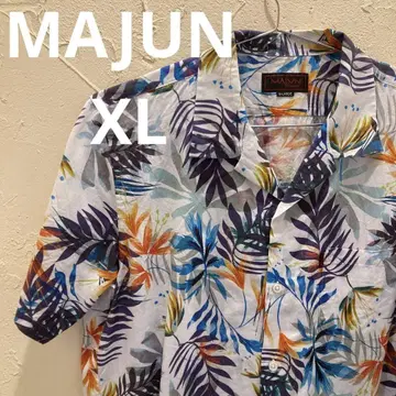 MAJUN 마준 카리유시 의류 알로하 셔츠 X-LARGE 플로럴