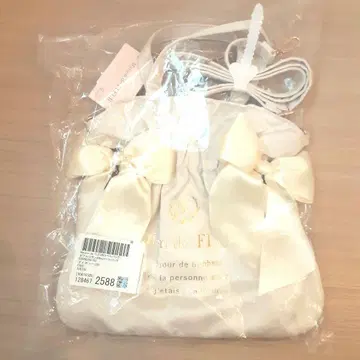 메종 드 플뢰르 더블 리본 2way 토트백 아이보리