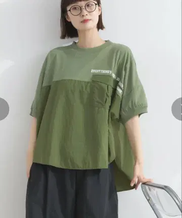 IRIEY 아이리 나일론 절개 포켓 풀오버 티셔츠