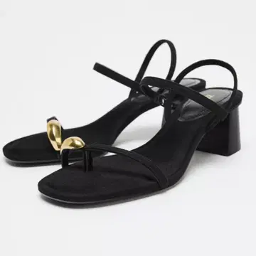ZARA 자라 메탈 디테일 힐 샌들