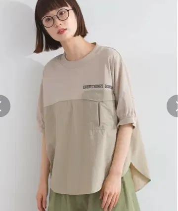 IRIEY 아이리 나일론 절개 포켓 풀오버 티셔츠