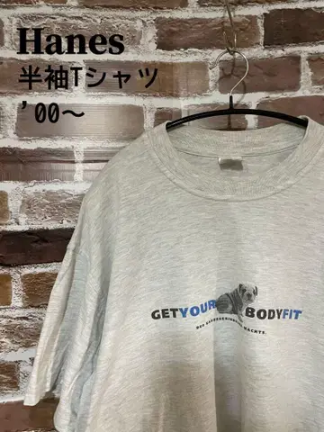 Hanes BEEFY-T '00~ 도그 프린트 티셔츠