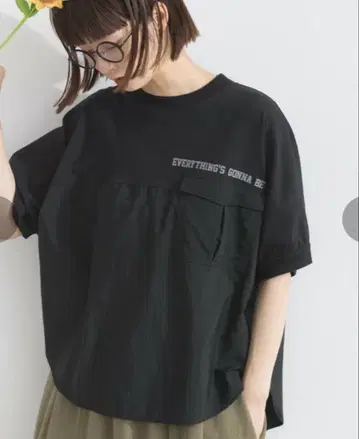 IRIEY 아이리 나일론 절개 포켓 풀오버 티셔츠