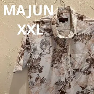 MAJUN 마준 카리유시 의류 꽃무늬 알로하 셔츠 XX-LARGE