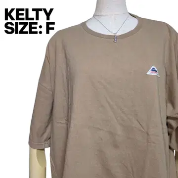 KELTY 드롭 숄더 티셔츠 로고 프린트 FREE 구제 의류