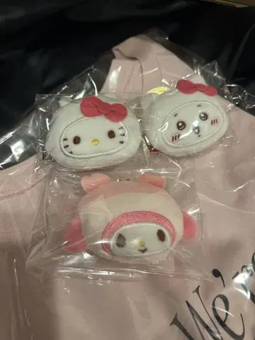 산리오 치이카와 (먼작귀) 시크릿 헤어 클립 3개 마이멜로디 키티