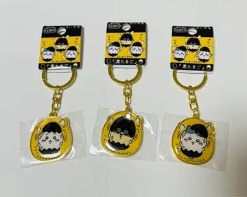 치이카와 (먼작귀) 오와쿠다니 한정판 블랙 계란 다이 컷 키링 세트