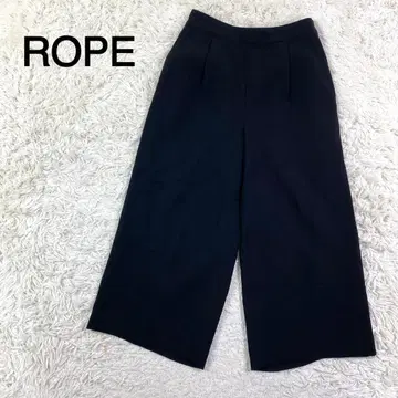 ROPE 블랙 컬러 와이드 팬츠