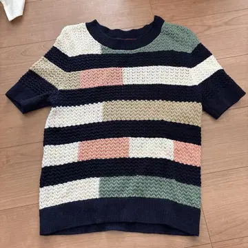 유니클로 UNIQLO 린넨 코튼 오픈 워크 스웨터