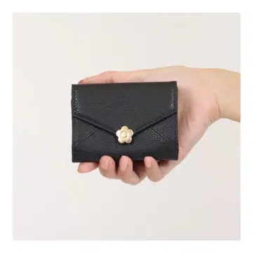 MARY QUANT 3단 폴더형 지갑 씰링 데이지 레터 미니 지갑