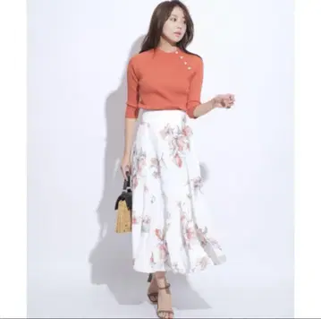 저스길리티 플라워 머메이드 프린트 스커트