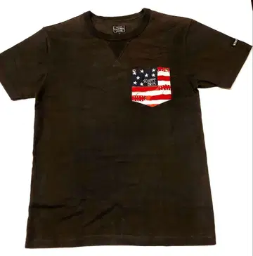SCHOTT NYC 샷 미국 국기 포켓 티셔츠