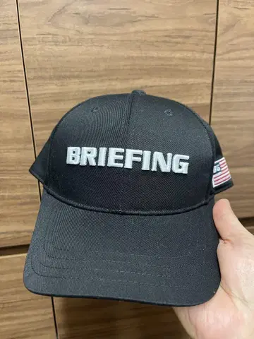 BRIEFING 블랙 캡 미국 국기 자수
