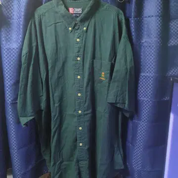 CHAPS RALPH LAUREN 다크 그린 반팔 셔츠