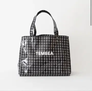 미사용 새상품 TEMBEA CARRY TOTE CHECK NAVY