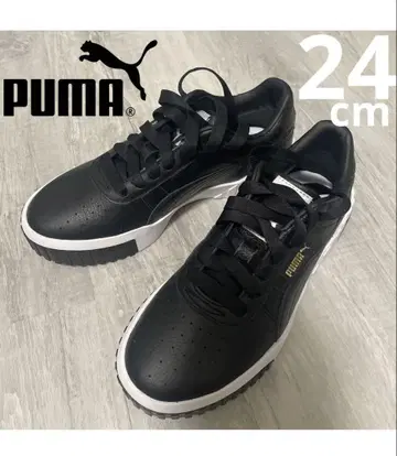익명 배송 24cm Puma 블랙 스니커즈 여성 화이트 블랙 심플