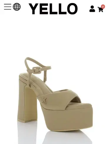 yello naked chunky heel sandals /S 사이즈