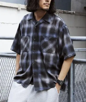 FREAK'S STORE 옴브레 체크 셔츠 M 사이즈