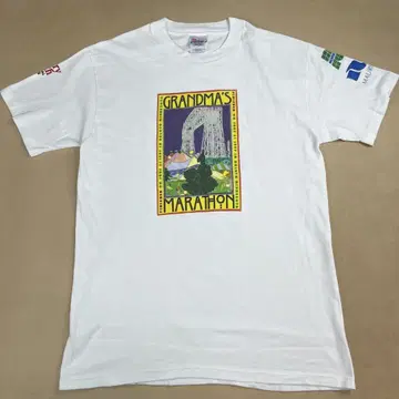 90s Hanes USA제 티셔츠 마라톤 아트 빈티지