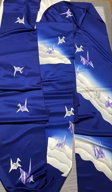 순수 실크 옷감, 종이학