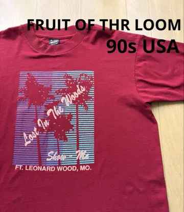 90s FRUIT OF THE LOOM 빈티지 티셔츠 남성용 구제 의류