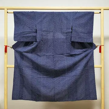 A 아와 시지라 오리 마름모꼴 무늬 네이비 컬러 면 여름 아이템 기모노