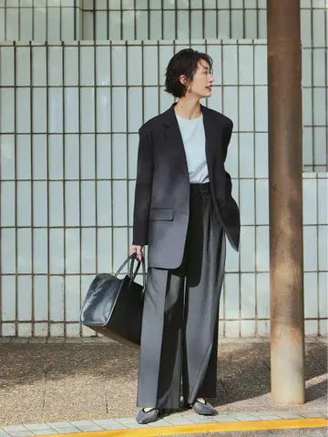 컴포트 턱 와이드 팬츠