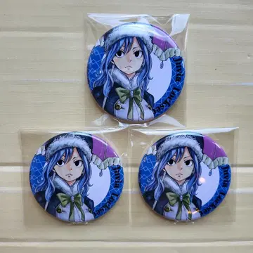 페어리 테일 FAIRYTAIL 판화전 캔뱃지 주비아 3개 세트