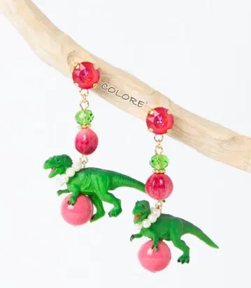 COLORE 코로레 공룡 귀걸이 새상품 일본제