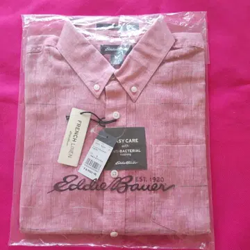 Eddie Bauer 프렌치 린넨 반팔 셔츠 핑크