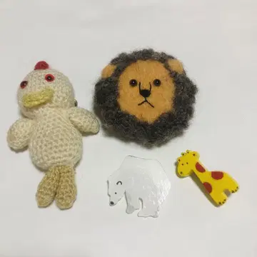 동물 브로치 묶음 판매 닭 사자 화이트 곰 기린