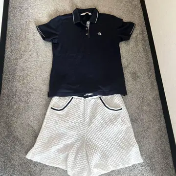 Block & White 폴로 셔츠와 숏 팬츠 세트