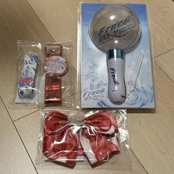 Free! MS 마츠오카 린 응원봉 리본 러버반 은색 테이프 홀더