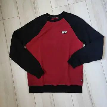VANS 빨검 래글런 슬리브 트레이닝복 S