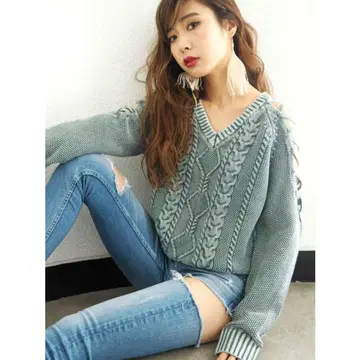 GYDA SIDE RIPPED 스키니 데님 팬츠