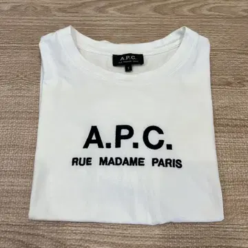 A.P.C. 아페쎄 로고 반팔 티셔츠 화이트 S 사이즈