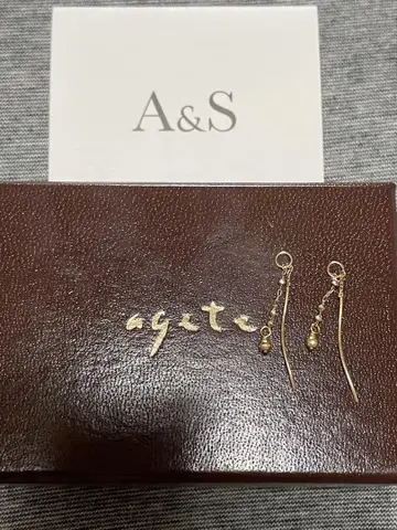 agete K10 귀걸이 참
