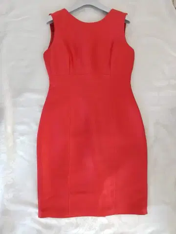 Max Mara 맥스 마라 코랄 레드 슬리브리스 원피스