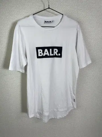 BALR 볼러 티셔츠 BOX 로고 화이트 사이즈 M