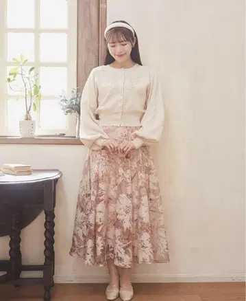 플라워 오간자 스커트 핑크 Areeam 아리냥 아림