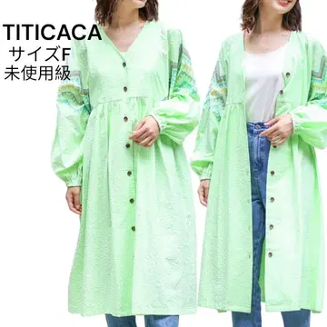 프리 사이즈 티티카카 형광 그린 산 후안 콜로라도 원피스