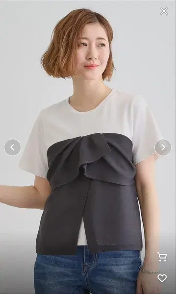 그로브 린넨 뷔스티에 도킹 티셔츠