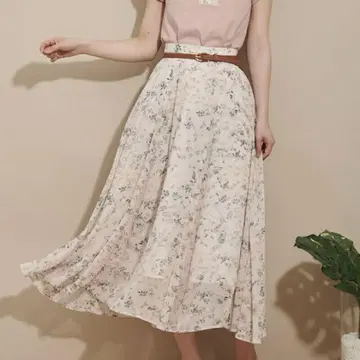 Noela 콜라주 플라워 롱 스커트